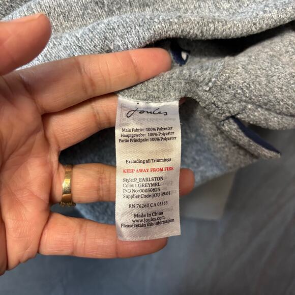 Joules Sweater Elbow Pads Logo Quarter Speckled Outdoor Cozy Athletic Preppy - Picture 7 of 10